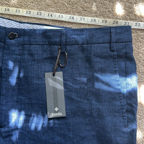 Zanella New With Tags Flat Front Linen Dress Pants Mens Size 42 Waist 26” Inseam - Picture 10 of 11